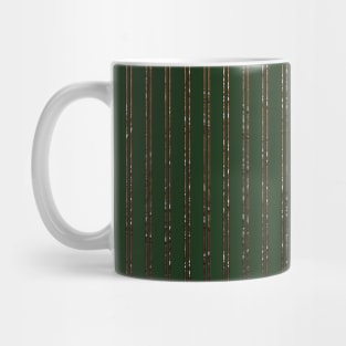 elegant glitter gold and dark green pinstripe pattern mask Mug